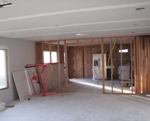 drywall installed in a house in barrie